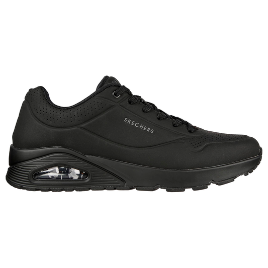 TENIS SKECHERS THE UNO PARA CABALLERO COLOR NEGRO MONOCROMO