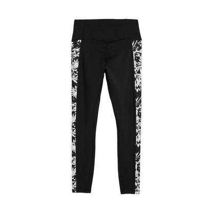 LEGGINGS PUMA TROPICAL PARA DAMA COLOR NEGRO BLANCO