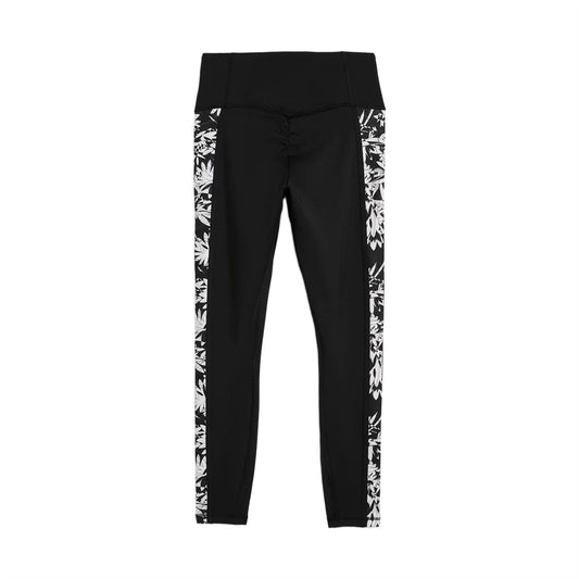 LEGGINGS PUMA TROPICAL PARA DAMA COLOR NEGRO BLANCO