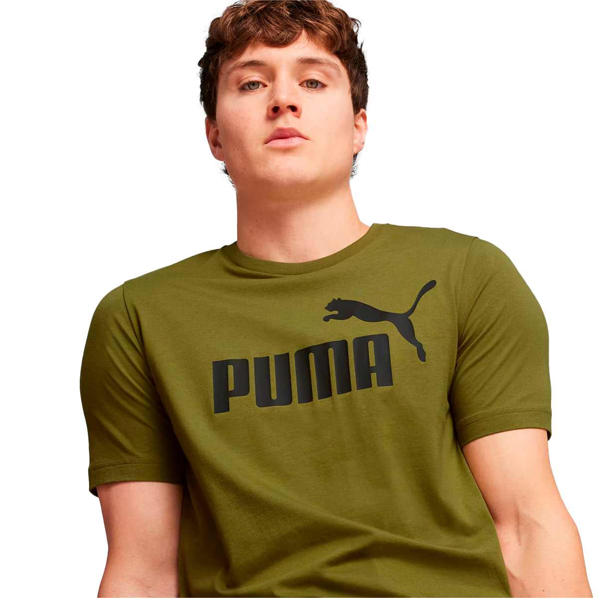 PLAYERA PUMA ESSENTIALS PARA CABALLERO COLOR OLIVO