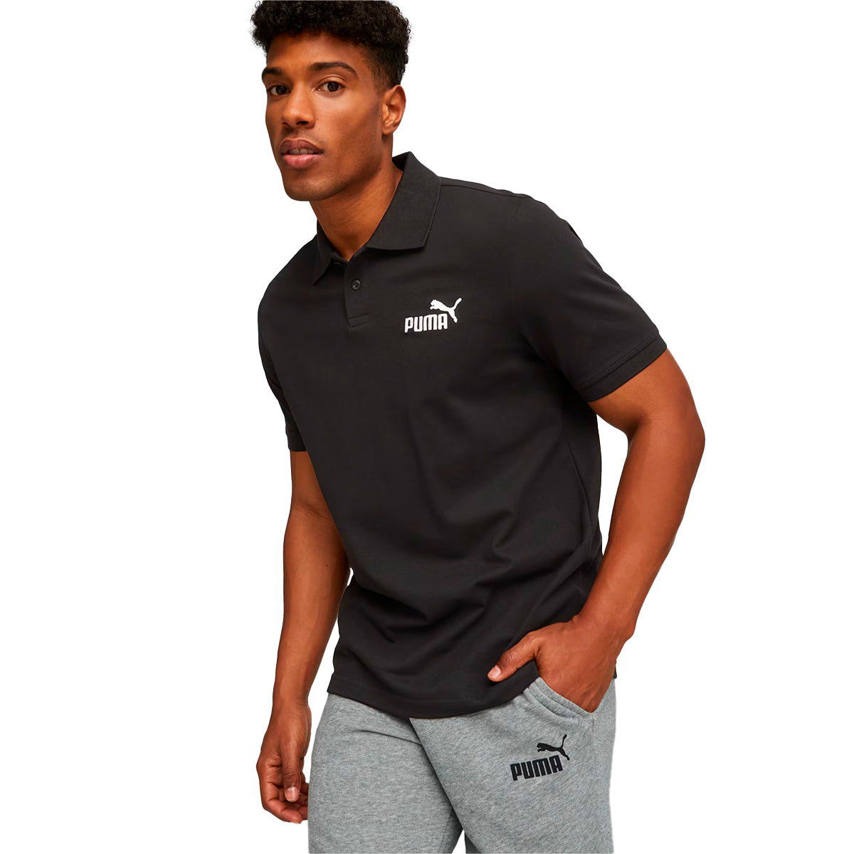 POLO PUMA ESSENTIALS PIQUE PARA CABALLERO COLOR NEGRO
