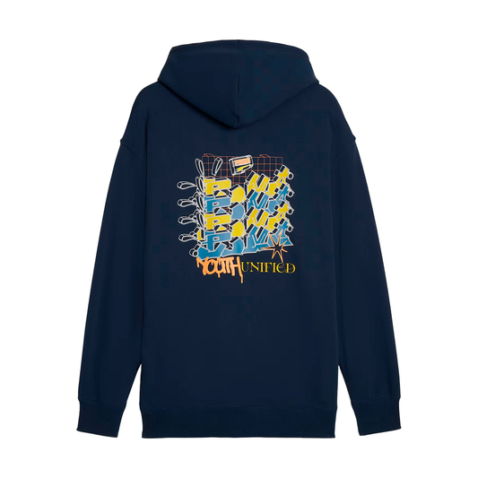 SUDADERA PUMA GRAPHICS PARA CABALLERO COLOR AZUL MARINO