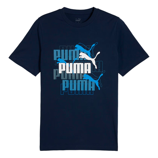 PLAYERA PUMA OVERLAPPING PARA CABALLERO COLOR AZUL MARINO