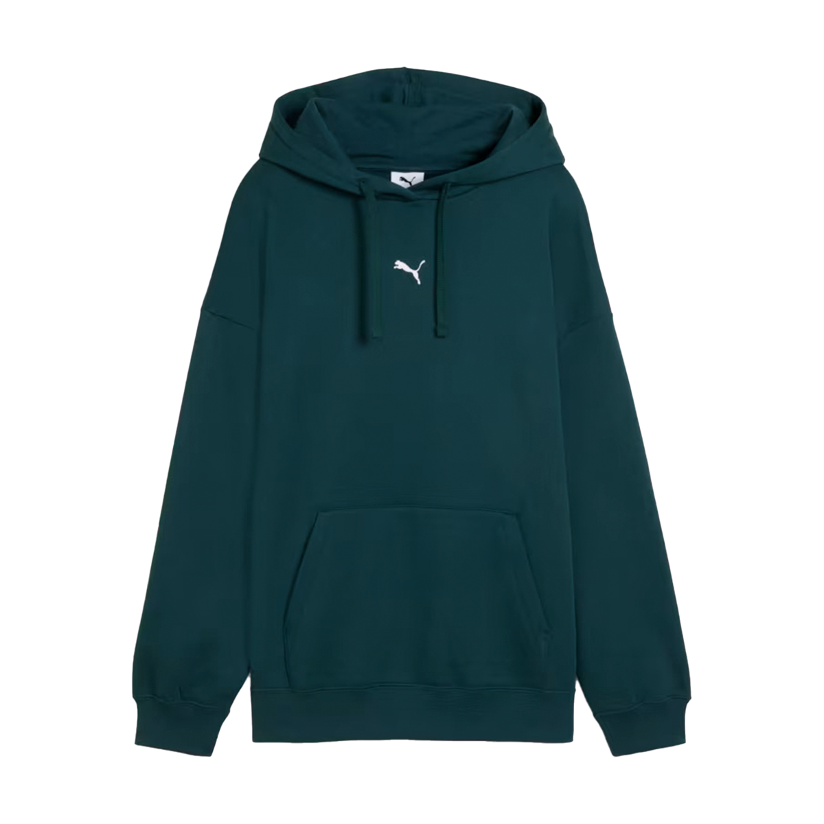 SUDADERA PUMA ESSENTIALS OVERSIZED PARA DAMA COLOR VERDE