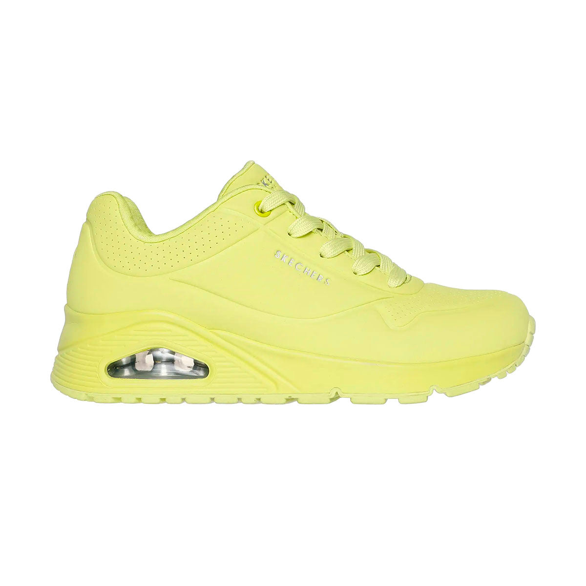 TENIS SKECHERS UNO STAND ON AIR PARA DAMA COLOR VERDE LIMON