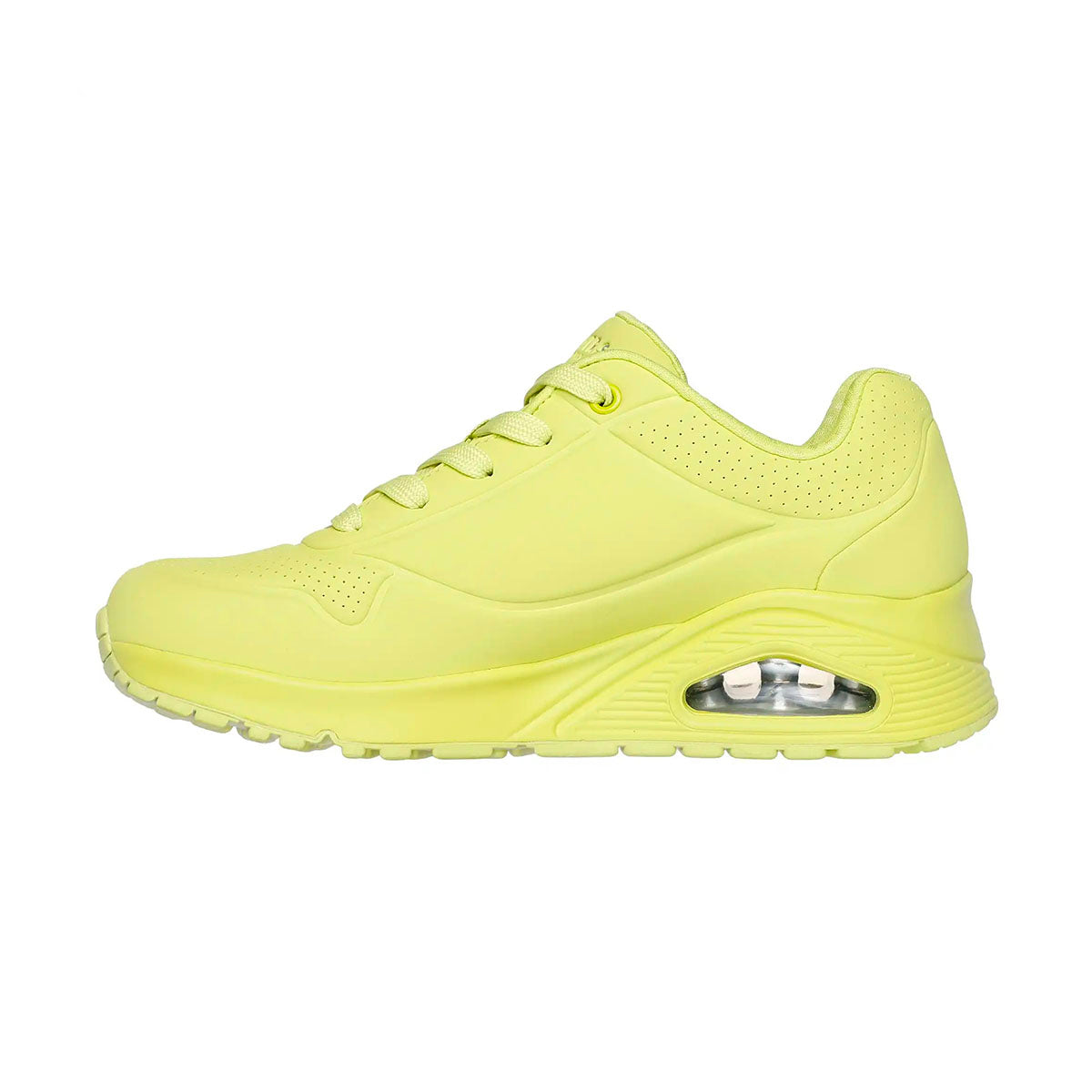 TENIS SKECHERS UNO STAND ON AIR PARA DAMA COLOR VERDE LIMON