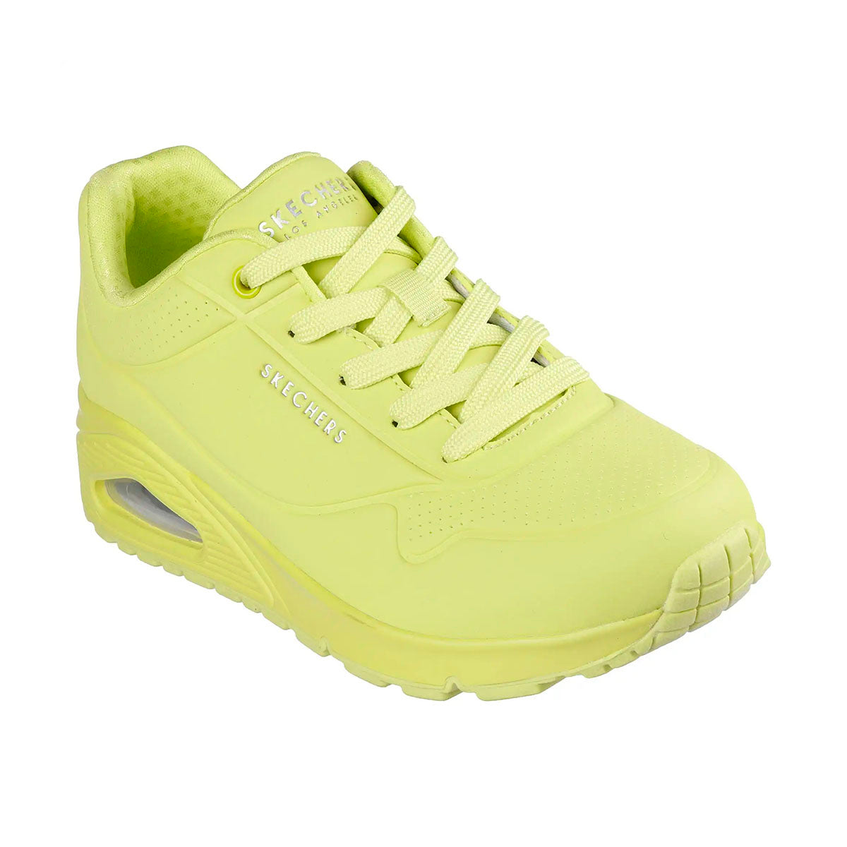 TENIS SKECHERS UNO STAND ON AIR PARA DAMA COLOR VERDE LIMON