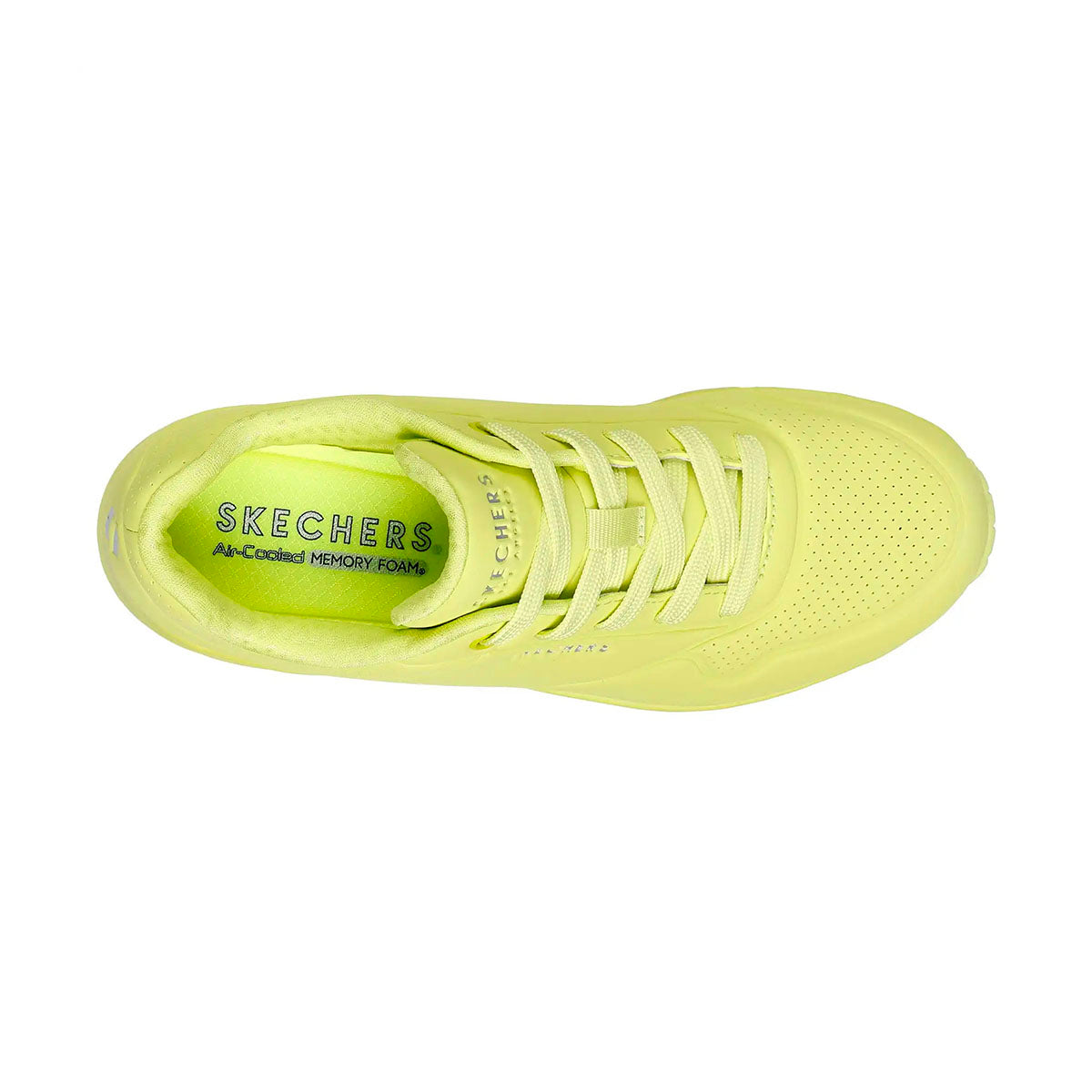 TENIS SKECHERS UNO STAND ON AIR PARA DAMA COLOR VERDE LIMON