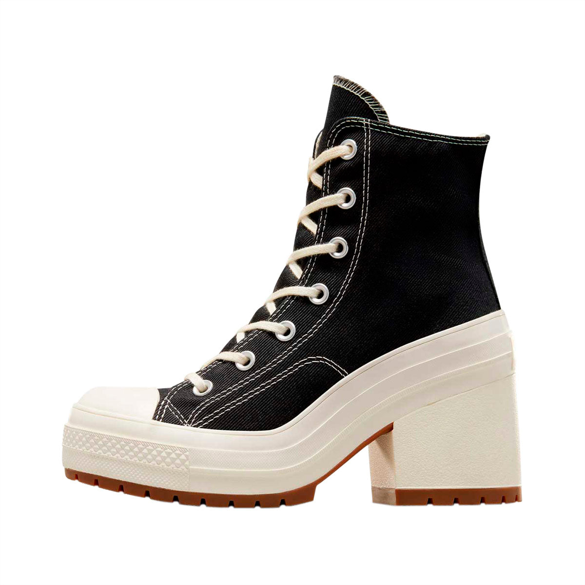 TENIS CONVERSE CHUCK TAYLOR 70 LUXE HEEL PARA DAMA COLOR NEGRO