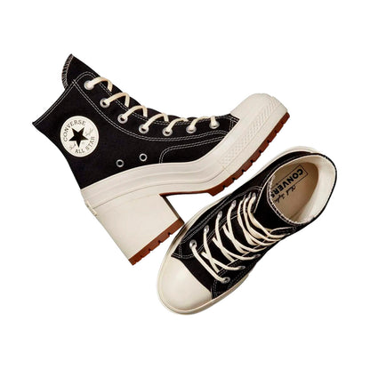 TENIS CONVERSE CHUCK TAYLOR 70 LUXE HEEL PARA DAMA COLOR NEGRO