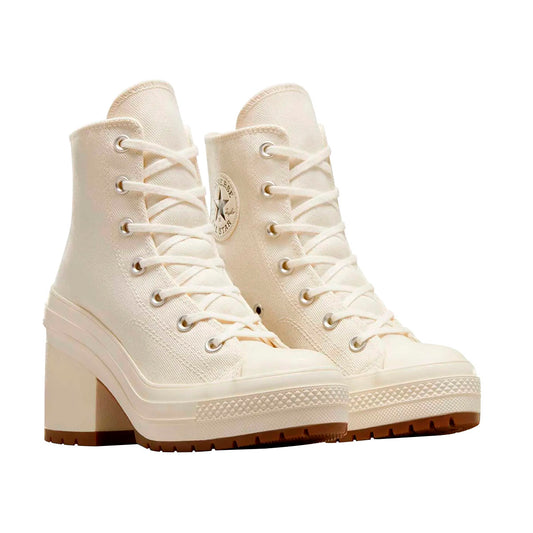 TENIS CONVERSE CHUCK TAYLOR 70 LUXE HEEL PARA DAMA COLOR BEIGE