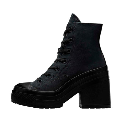 TENIS CONVERSE CHUCK TAYLOR 70 LUXE HEEL PARA DAMA COLOR NEGRO MONOCROMO