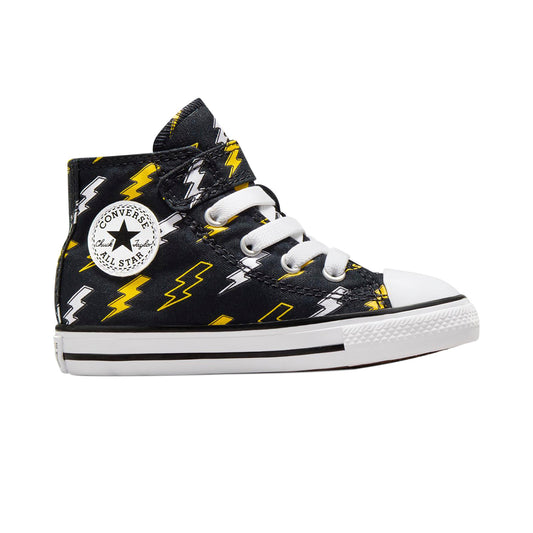 TENIS CONVERSE CHUCK TAYLOR ALL STAR 1V HI INFANTIL COLOR NEGRO AMARILLO