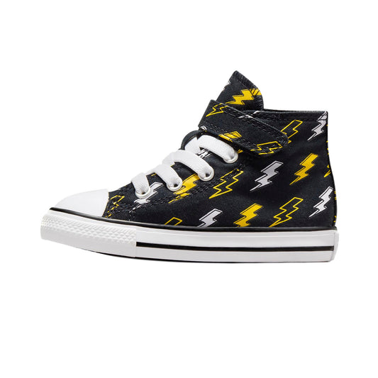 TENIS CONVERSE CHUCK TAYLOR ALL STAR 1V HI INFANTIL COLOR NEGRO AMARILLO