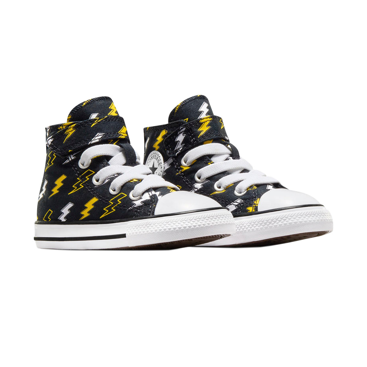TENIS CONVERSE CHUCK TAYLOR ALL STAR 1V HI INFANTIL COLOR NEGRO AMARILLO