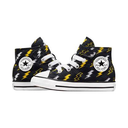TENIS CONVERSE CHUCK TAYLOR ALL STAR 1V HI INFANTIL COLOR NEGRO AMARILLO
