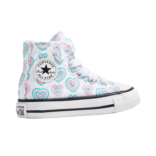 TENIS CONVERSE CHUCK TAYLOR 1V HI INFANTIL COLOR BLANCO FIUSHA VERDE