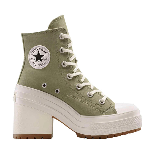 TENIS CONVERSE CHUCK TAYLOR 70 LUXE HEEL PARA DAMA COLOR OLIVO