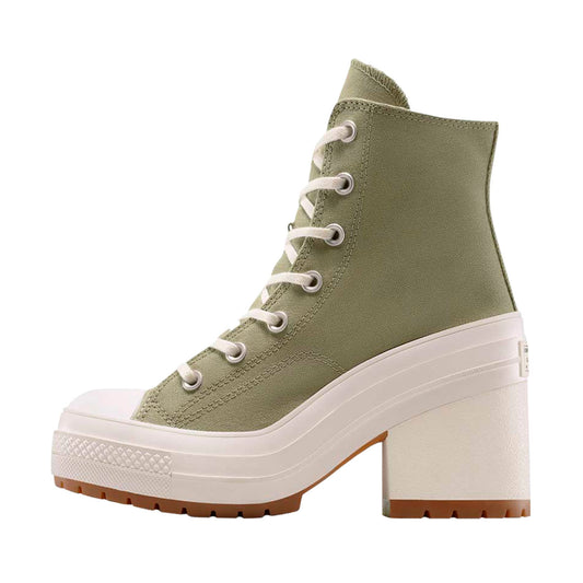 TENIS CONVERSE CHUCK TAYLOR 70 LUXE HEEL PARA DAMA COLOR OLIVO