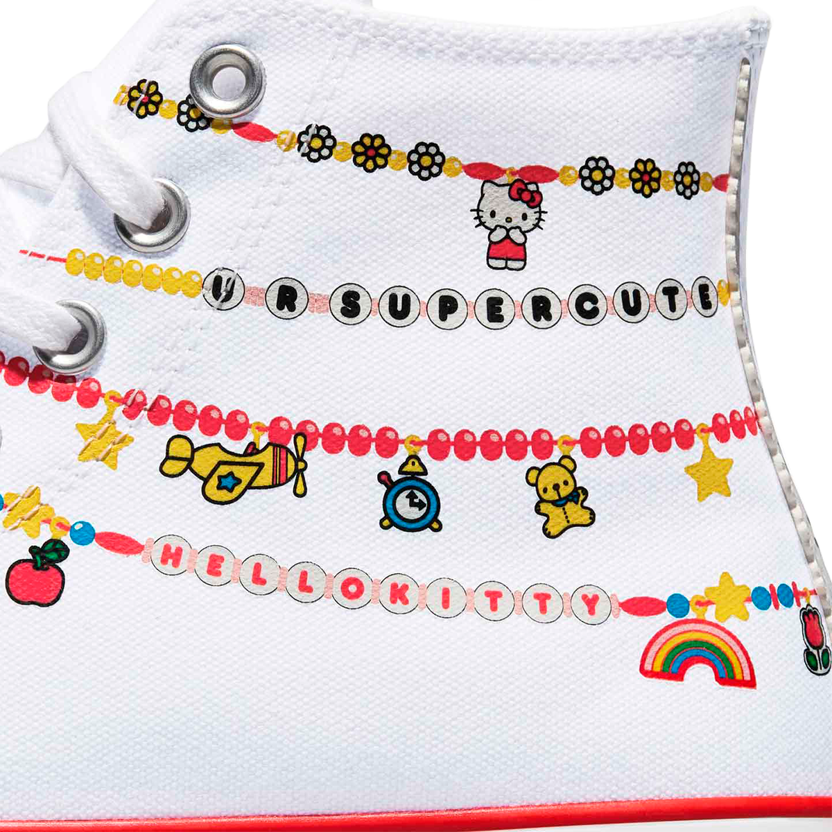 TENIS CONVERSE KITTY & FRIENDS CTAS PARA DAMA COLOR BLANCO