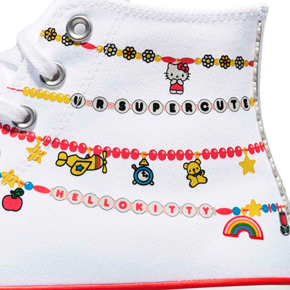 TENIS CONVERSE KITTY & FRIENDS CTAS PARA DAMA COLOR BLANCO