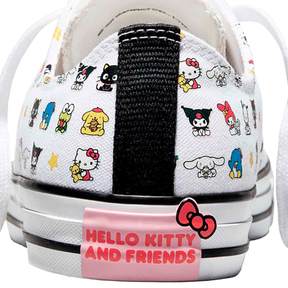 TENIS CONVERSE KITTY & FRIENDS CTAS PARA DAMA COLOR BLANCO