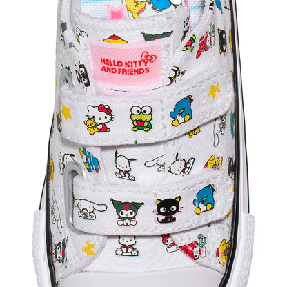 TENIS CONVERSE X KITTY & FRIENDS CTAS PARA INFANTIL COLOR BLANCO