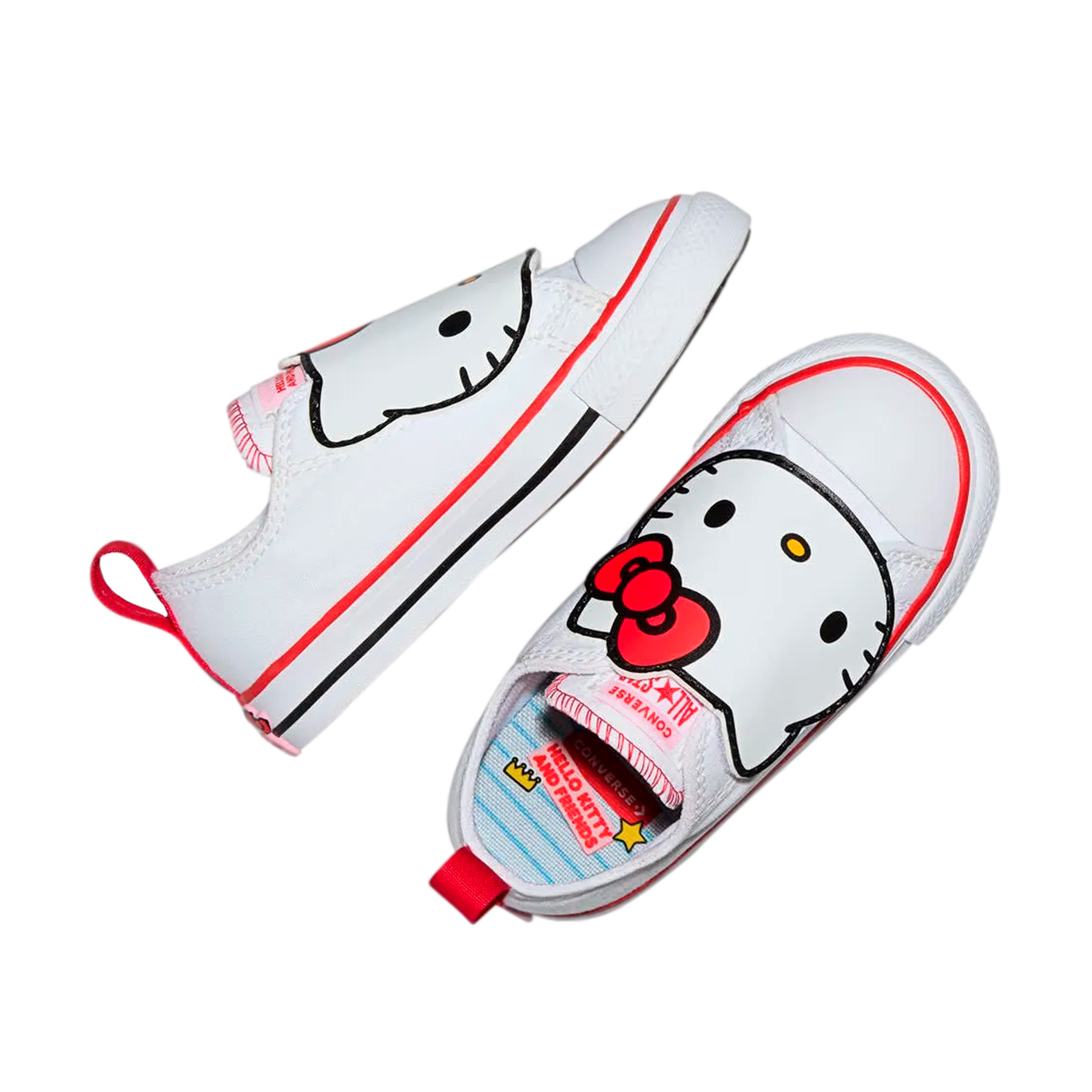TENIS CONVERSE X KITTY & FRIENDS  CTAS INFANTIL COLOR BLANCO