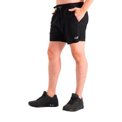 SHORT SKECHERS SPORT TRAINING 5" PARA CABALLERO COLOR NEGRO