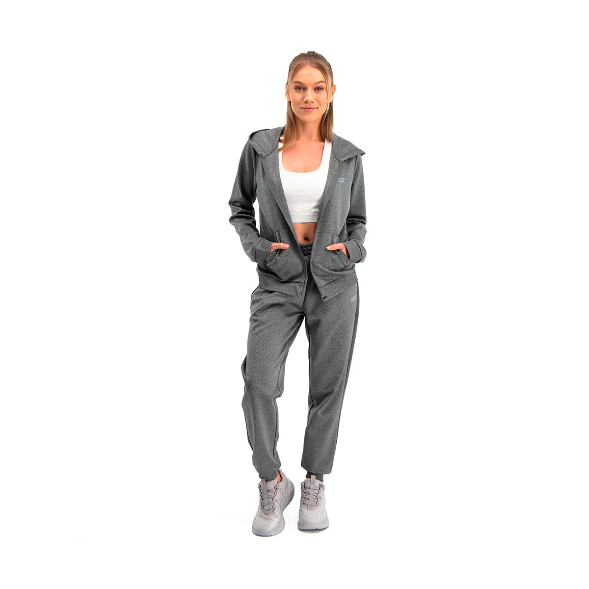 CONJUNTO SKECHERS SPORT TRAINING PARA DAMA COLOR GRIS