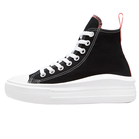 TENIS CONVERSE CHUCK TAYLOR MOVE HI PARA DAMA COLOR NEGRO CORAL
