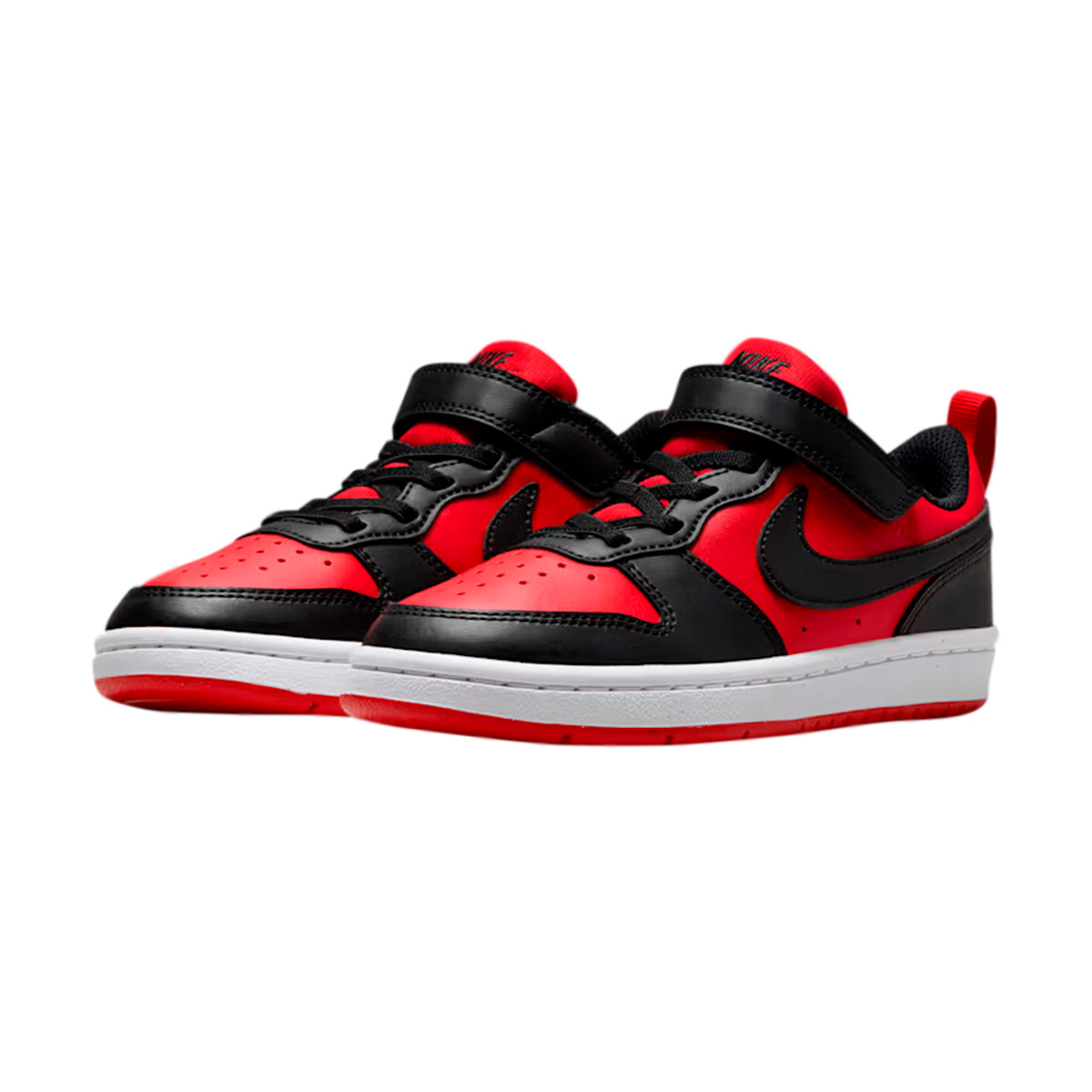 TENIS NIKE COURT BOROUGH PARA NIÑO COLOR NEGRO ROJO