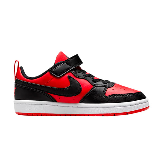 TENIS NIKE COURT BOROUGH PARA NIÑO COLOR NEGRO ROJO