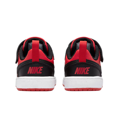 TENIS NIKE COURT BOROUGH INFANTIL COLOR NEGRO ROJO