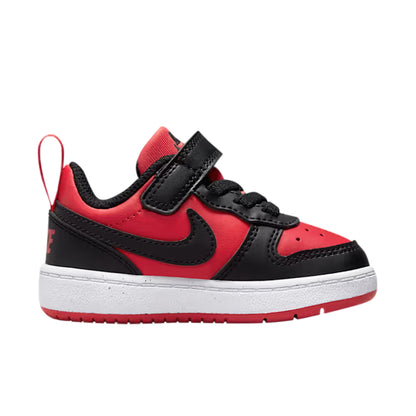 TENIS NIKE COURT BOROUGH INFANTIL COLOR NEGRO ROJO