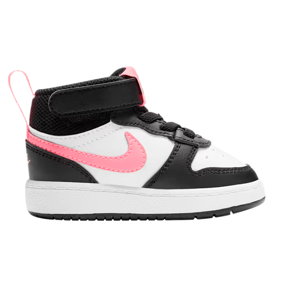 TENIS NIKE COURT BOROUGH MID INFANTIL COLOR BLANCO NEGRO ROSA