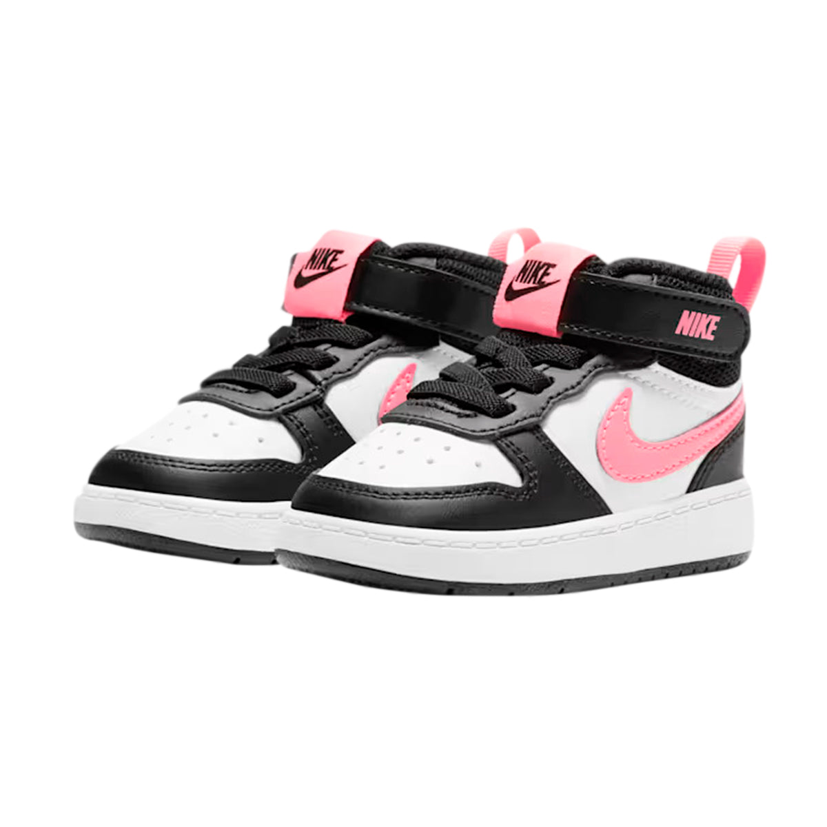 TENIS NIKE COURT BOROUGH MID INFANTIL COLOR BLANCO NEGRO ROSA