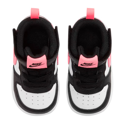 TENIS NIKE COURT BOROUGH MID INFANTIL COLOR BLANCO NEGRO ROSA