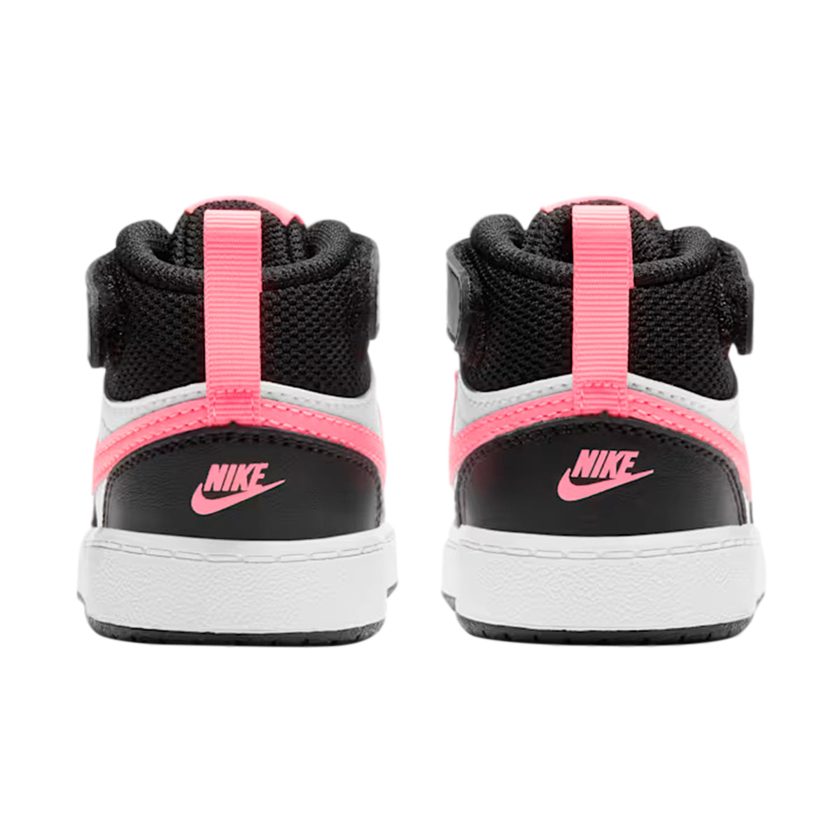 TENIS NIKE COURT BOROUGH MID INFANTIL COLOR BLANCO NEGRO ROSA
