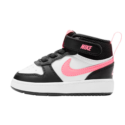 TENIS NIKE COURT BOROUGH MID INFANTIL COLOR BLANCO NEGRO ROSA