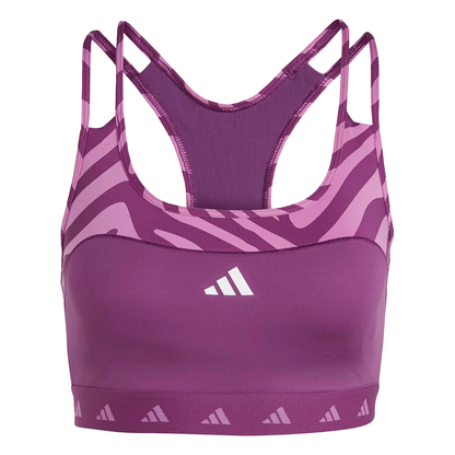 TOP DEPORTIVO ADIDAS TECHFIT ZEBRA PARA DAMA COLOR PURPURA