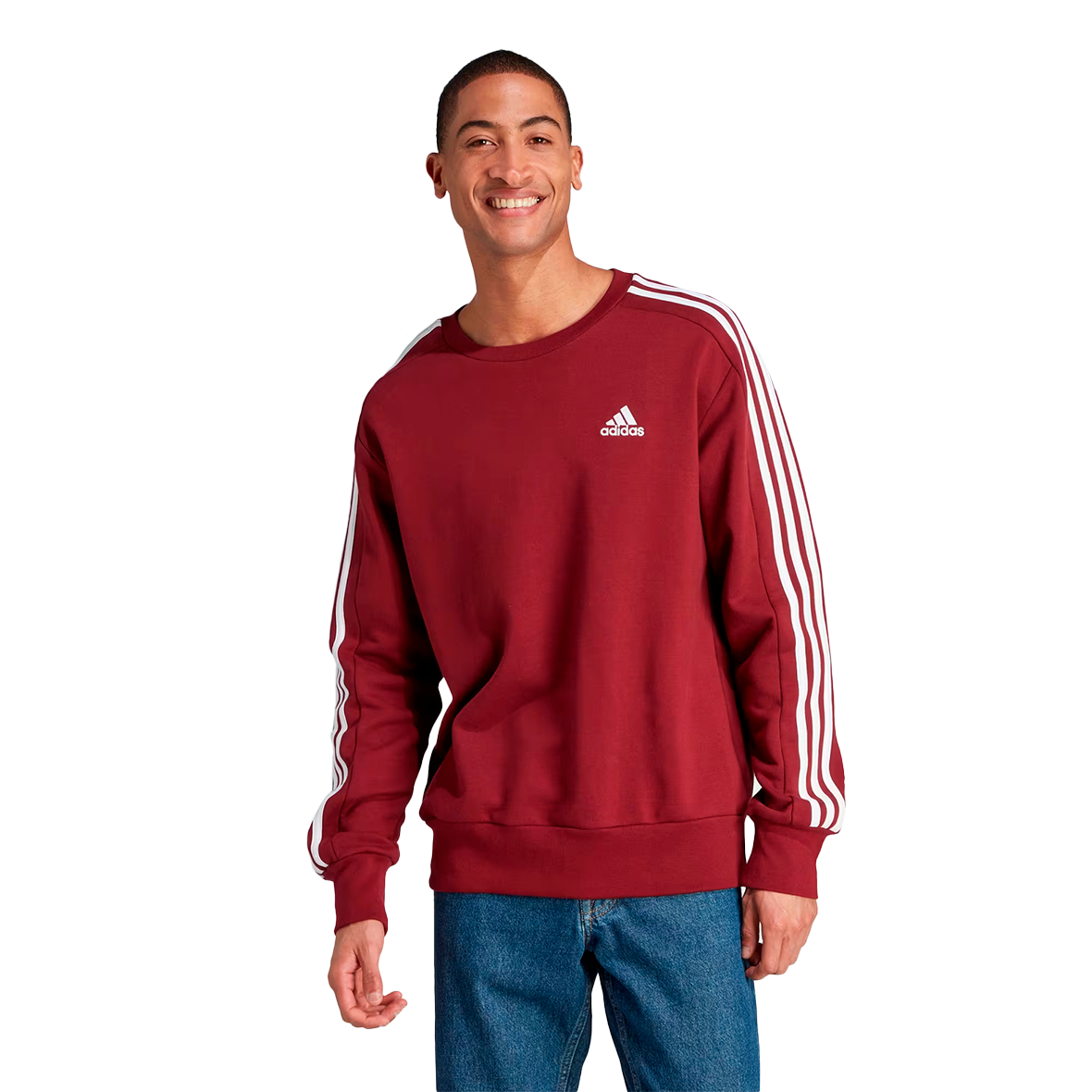 SUDADERA ADIDAS ESSENTIALS PARA CABALLERO COLOR VINO