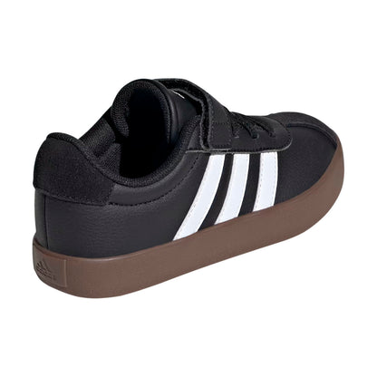 TENIS ADIDAS VL COURT 3.0 PARA NIÑO COLOR NEGRO BLANCO
