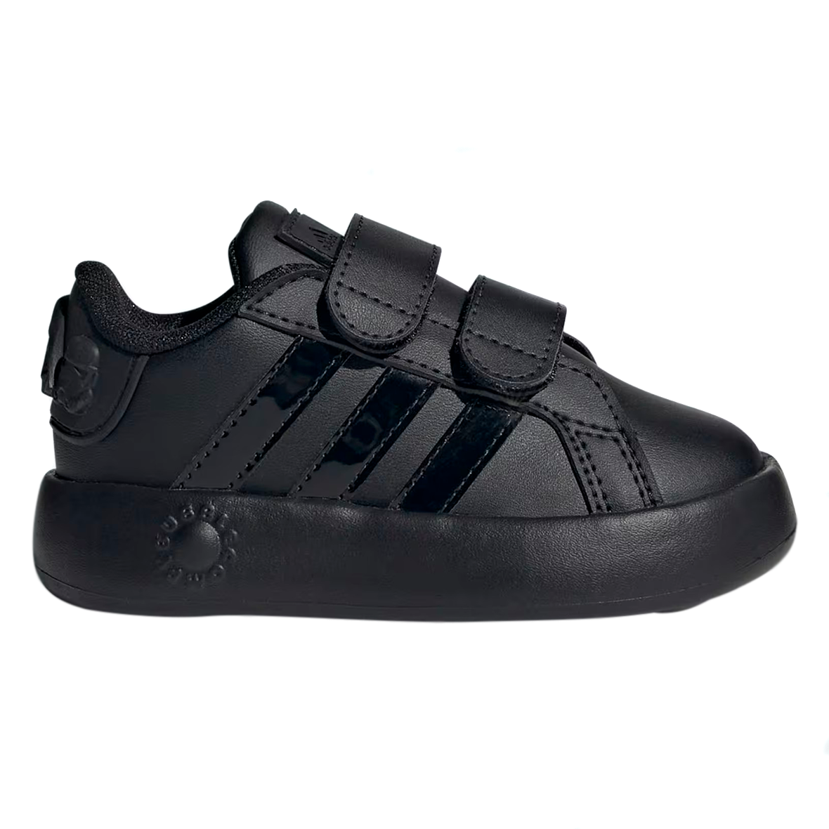 TENIS ADIDAS GRAND COURT INFANTIL COLOR NEGRO MONOCROMO