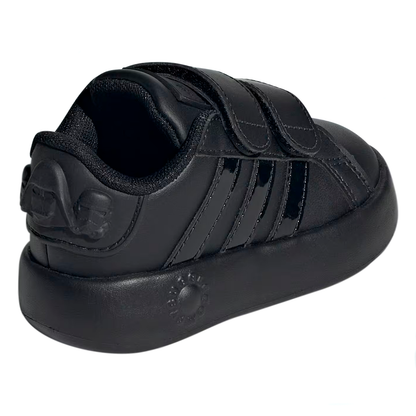 TENIS ADIDAS GRAND COURT INFANTIL COLOR NEGRO MONOCROMO