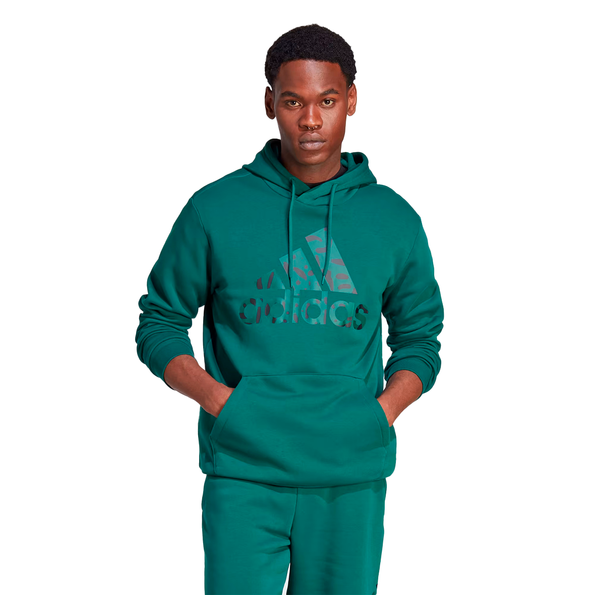 SUDADERA ADIDAS ESSENTIALS PARA CABALLERO COLOR VERDE