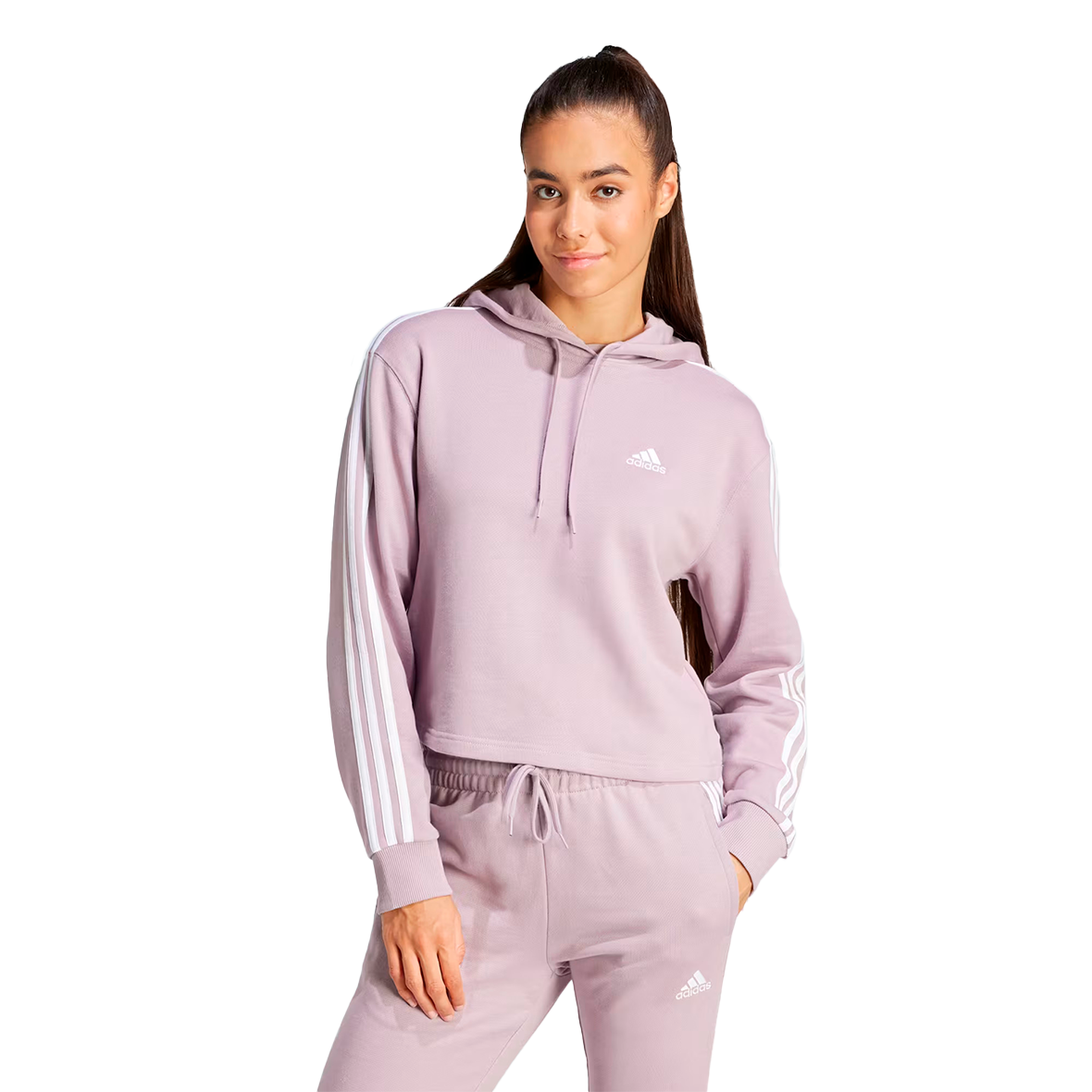 SUDADERA ADIDAS ESSENTIALS PARA DAMA COLOR LILA