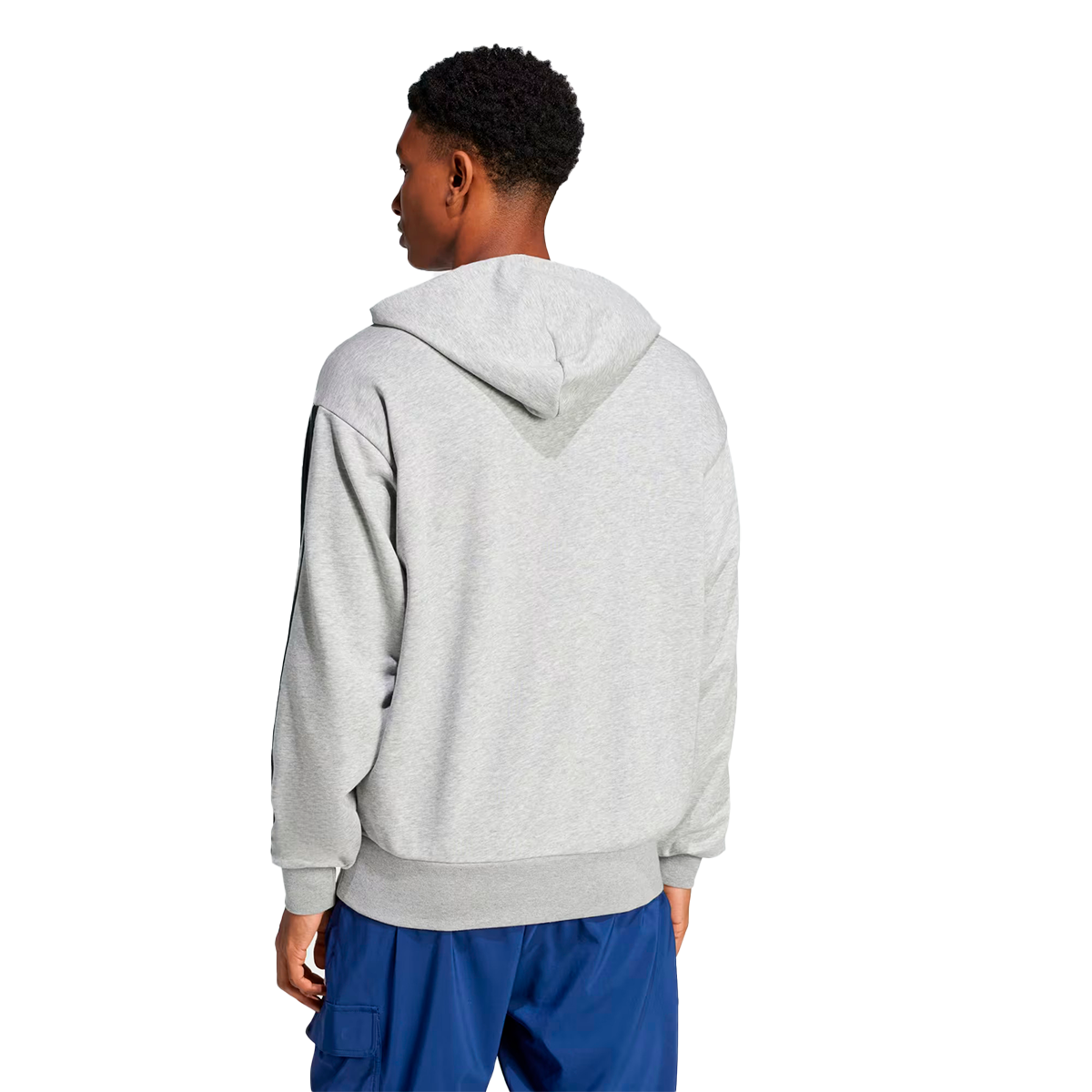 SUDADERA PUMA ESSENTIALS 3 STRIPES PARA CABALLERO COLOR GRIS