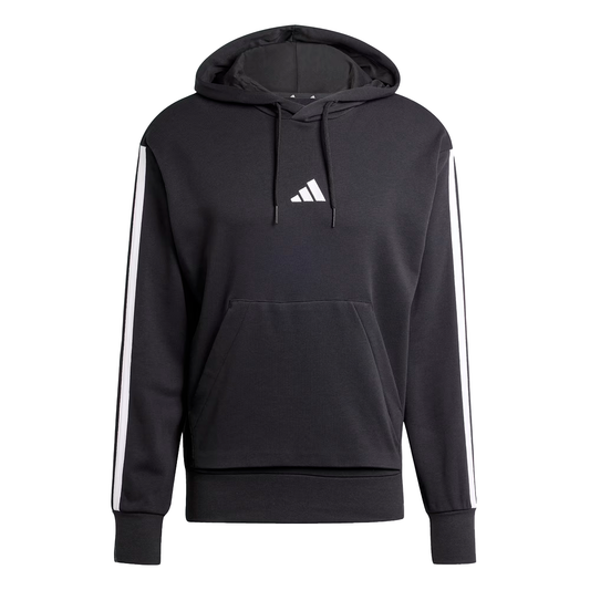 SUDADERA ADIDAS ESSENTIALS 3 STRIPES PARA CABALLERO COLOR NEGRO