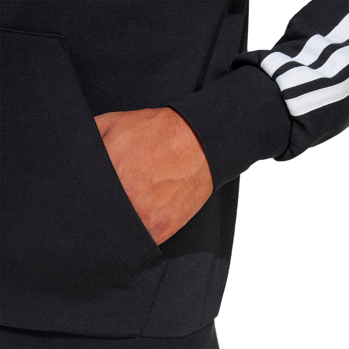 CHAMARRA ADIDAS ESSENTIALS 3 STRIPES PARA CABALLERO COLOR NEGRO